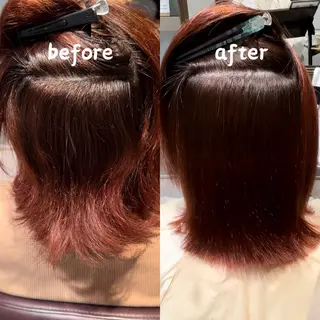 ミディアム 縮毛矯正専門店 unlabel近藤のヘアスタイル
