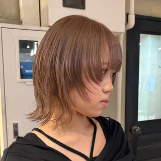 ミディアム カラー ヘアアレンジ 🫧ハイトーン×艶 カラー🫧 Rionのヘアスタイル