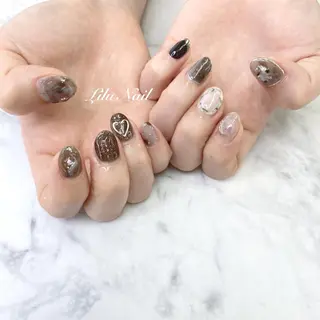 ネイル モチの良さ◉ フィルインネイル♡のネイルデザイン