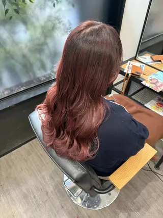 セミロング カラー 艶髪レイヤー上田 紗也🇰🇷💗のヘアスタイル