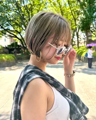 ショート 縮毛矯正/レイヤー taiga🧡のヘアスタイル