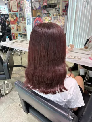 セミロング カラー 推しカラー/ ミクのヘアスタイル