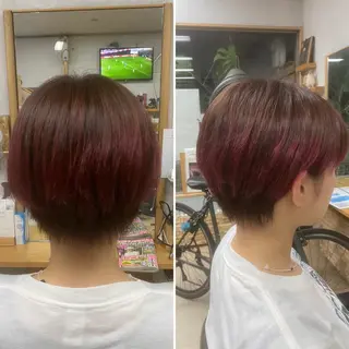 ショート カラー メンズカット/パーマ ✂︎ 　山下　貴也のヘアスタイル