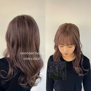 ロング カラー 松井 詩織のヘアスタイル
