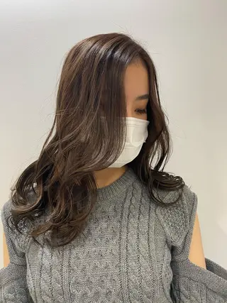 ロング カラー レイヤーカット 赤み消し　店長/大和のヘアスタイル