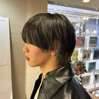 ショート メンズ デザインカラー/中性 ウルフ/mitsuのヘアスタイル