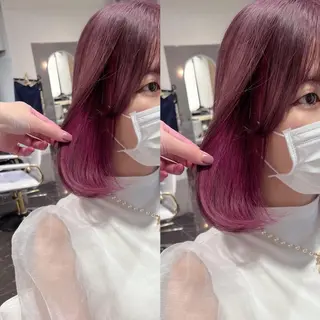 ミディアム カラー miyu /トレンド カラー×艶髪のヘアスタイル