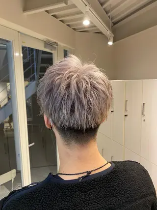 ショート カラー メンズ ハイトーン×似合わせ 🌱中川慎之介のヘアスタイル
