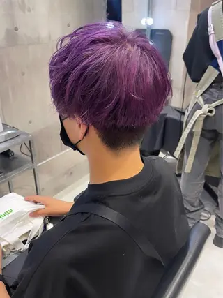 ショート カラー パーマ ヘアアレンジ メンズ キッズ ネイル マツエク・マツパ アイブロウ レイヤー/ダブル カラー/YURINAのヘアスタイル