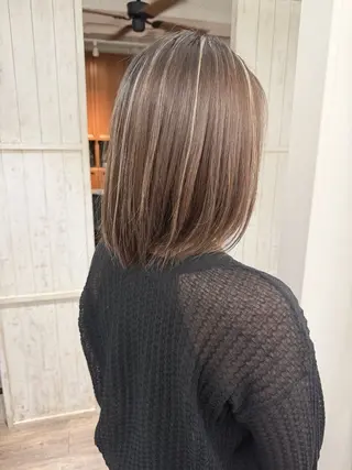 ミディアム カラー ハイライト⭐️上野 高広のヘアスタイル