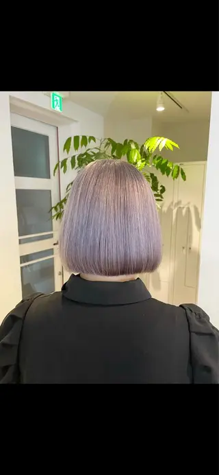 ショート カラー 銀座/ハイトーン/ hayaka 🖤のヘアスタイル
