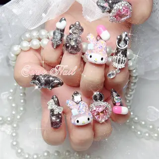 ロング カラー パーマ ヘアアレンジ メンズ マツエク・マツパ ネイル キッズ アイブロウ 🎀Sense Nail池袋店🎀のネイルデザイン