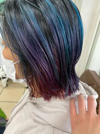 ミディアム カラー 森安 華楠のヘアスタイル