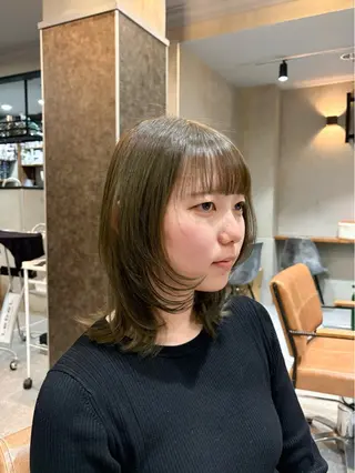 ミディアム suzuka🌿 レイヤー/艶カラーのヘアスタイル