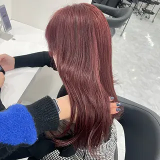 セミロング カラー ラベンダー💜 グレージュ🩶のヘアスタイル