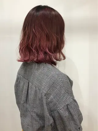 カラー white.梅田 デザインカラー🦄のヘアスタイル