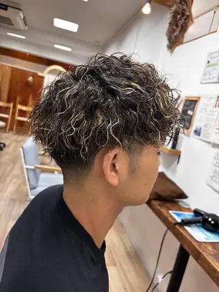 ショート カラー パーマ メンズ 似合わせ×店長 🍊Raimu🍊のヘアスタイル