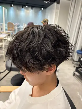 ショート パーマ メンズ シャドウパーマ/ ルーズパーマ/メンズのヘアスタイル