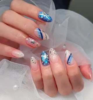 ネイル チップ長さ出し 専門店のネイルデザイン
