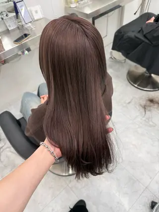 ロング カラー 中韓レイヤー/ ブラウン🤎はやとのヘアスタイル