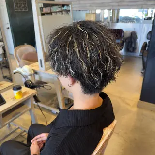 カラー パーマ メンズ 中村 龍輝のヘアスタイル