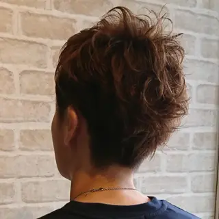 パーマ ショート メンズ あまがた よしこのヘアスタイル