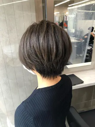ショート カラー パーマ ヘアアレンジ メンズ キッズ ネイル マツエク・マツパ 上品＆韓国風 🥀海心🥀のヘアスタイル