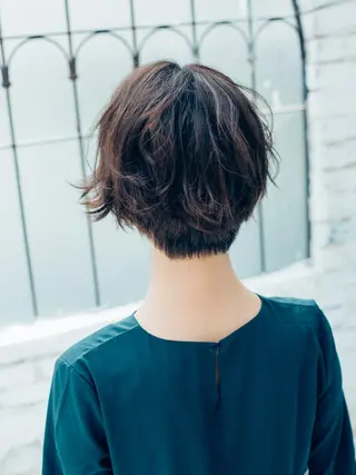 ショート カラー パーマ ヘアアレンジ メンズ キッズ ネイル マツエク・マツパ premier modelsのヘアスタイル