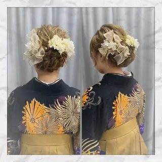セミロング ヘアアレンジ ヘアセット/着付け 𓇼 まつもと𓇼のその他イメージ