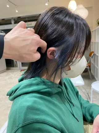 ミディアム Sabby氏川洸希 パーマのヘアスタイル