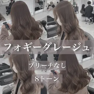 セミロング カラー センターパート特化 井上健太のヘアスタイル