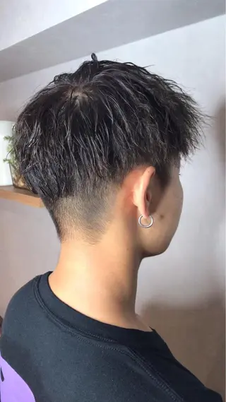 ショート パーマ メンズ BROCANTE立川 karasawa.nのヘアスタイル