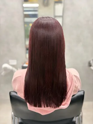 ロング カラー 梅雨対策すぐ巻ける ☔️縮毛矯正勝倉　麗のヘアスタイル