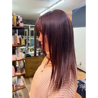 ミディアム カラー 石本 静紅のヘアスタイル