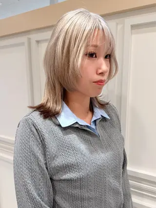 ミディアム 推しカラー🌙 RIHOのヘアスタイル