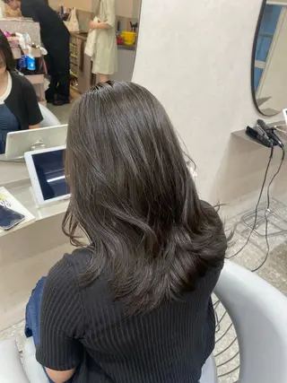 ロング カラー ヘアアレンジ レイヤー/顔周り/ 透明感カラー/ななのヘアスタイル