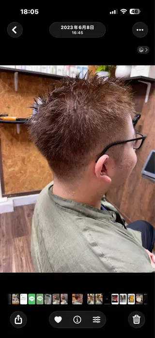 ショート カラー メンズ 山宮 雅次のヘアスタイル