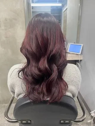 ロング カラー ✩.*Aise⟡.· 艶カラー🐈‍⬛🩶のヘアスタイル