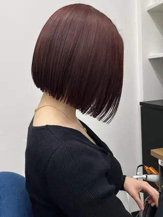 ショート 藤田真凜/ボブ/ショ ート/艶カラー🩶のヘアスタイル