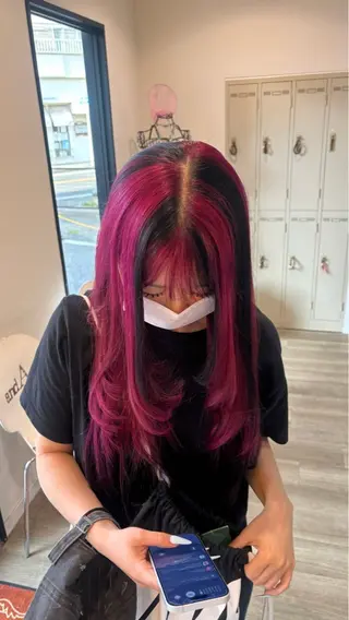 ロング カラー ラファエル シャミラのヘアスタイル