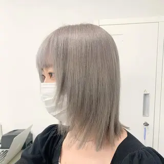 セミロング カラー 赤みゼロ/透明感 カラー🌿KANTAのヘアスタイル