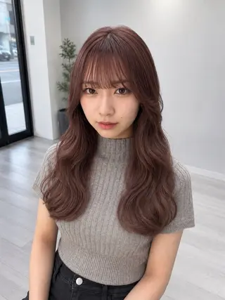 ロング 縮毛矯正/艶髪 松野彩花のヘアスタイル