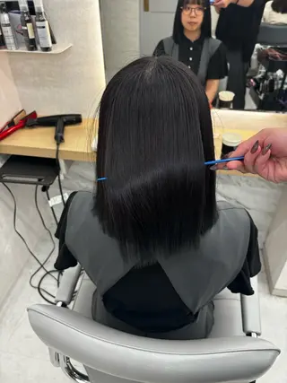 セミロング 今話題の艶髪矯正 美艶カラー/FUKAのヘアスタイル