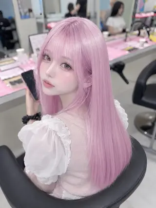 カラー 🫧モテる💗ダメー ジレスハイトーン🫧のヘアスタイル