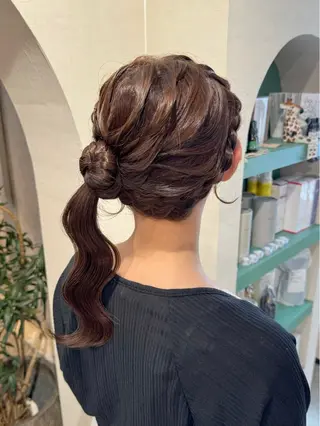 ヘアアレンジ 🫧札幌ブリーチなし 透明感カラーゆん🫧のヘアスタイル
