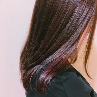 セミロング カラー 松佐 ゆかりのヘアスタイル