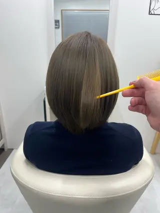 ショート フジワラ ヤスのヘアスタイル