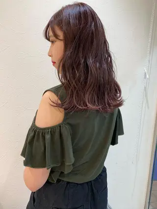 ミディアム カラー ヘアアレンジ 店長 大方康暉のヘアスタイル
