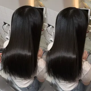 ロング カラー パーマ ハッシュカット 美髪矯正/TERU/のヘアスタイル