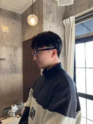 パーマ メンズ ハマノ ミユのヘアスタイル